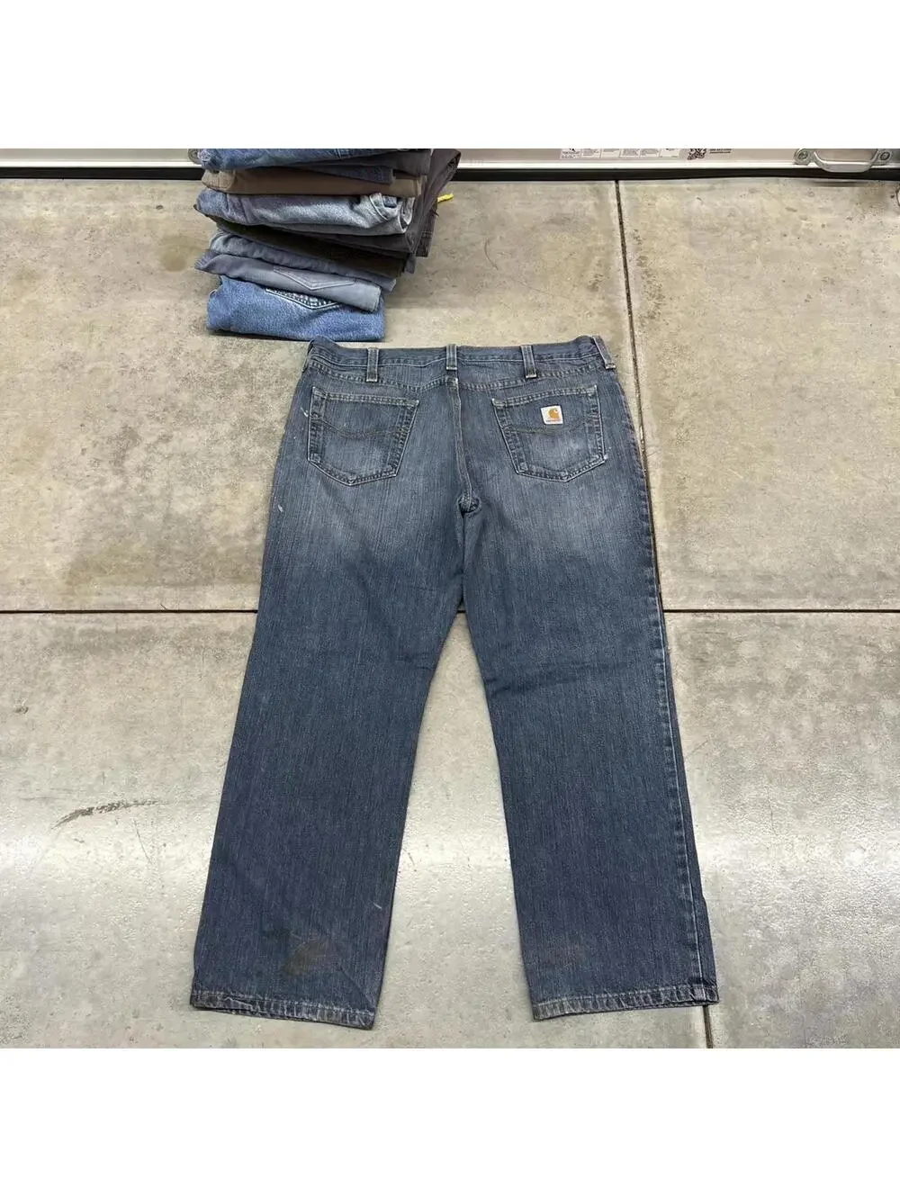 vintage carhartt dark blue relaxed baggy fit jeans size 38 x 32
